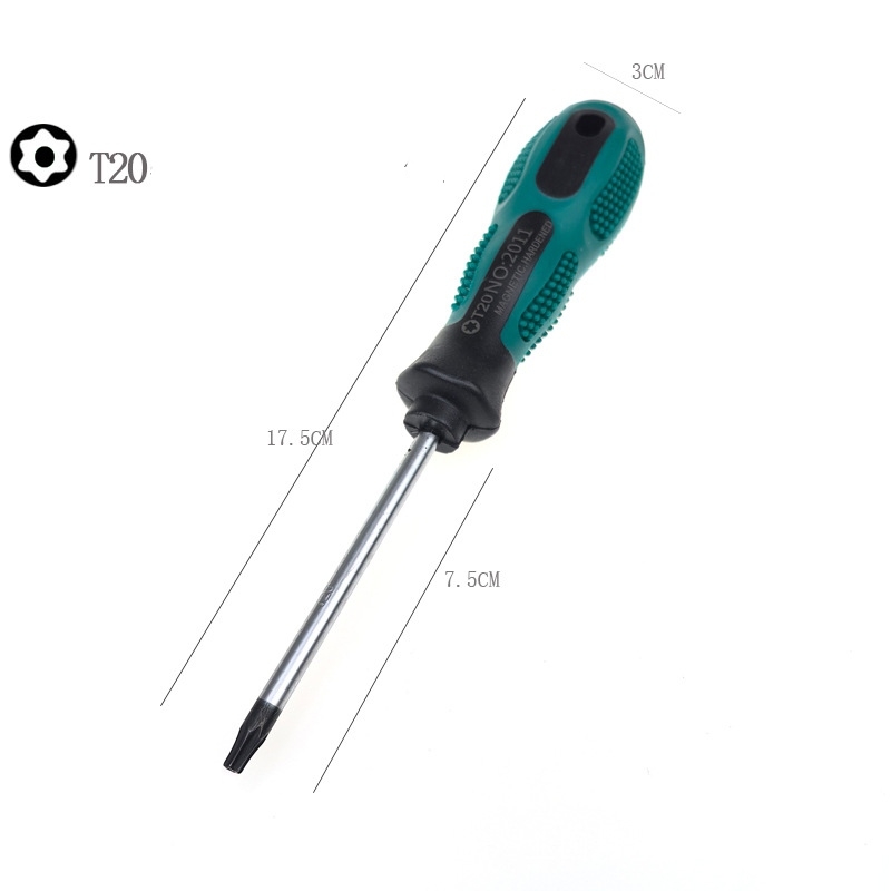 T5 to T30 Torx-shaped screwdrivers