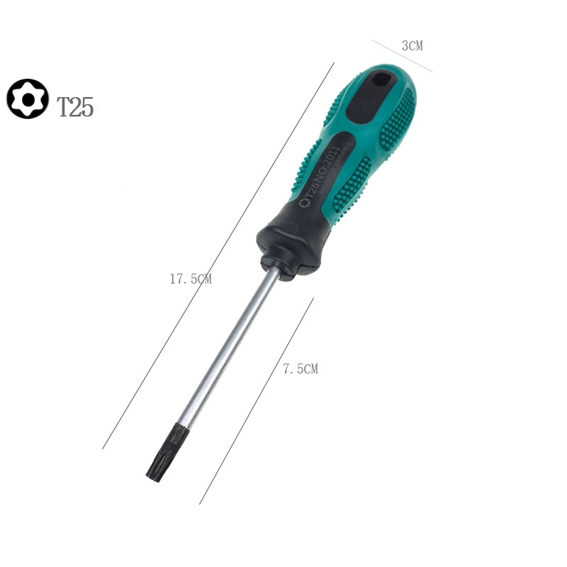 T5 to T30 Torx-shaped screwdrivers