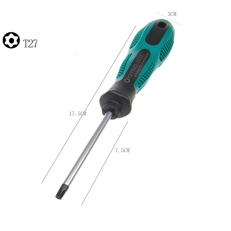 T5 to T30 Torx-shaped screwdrivers