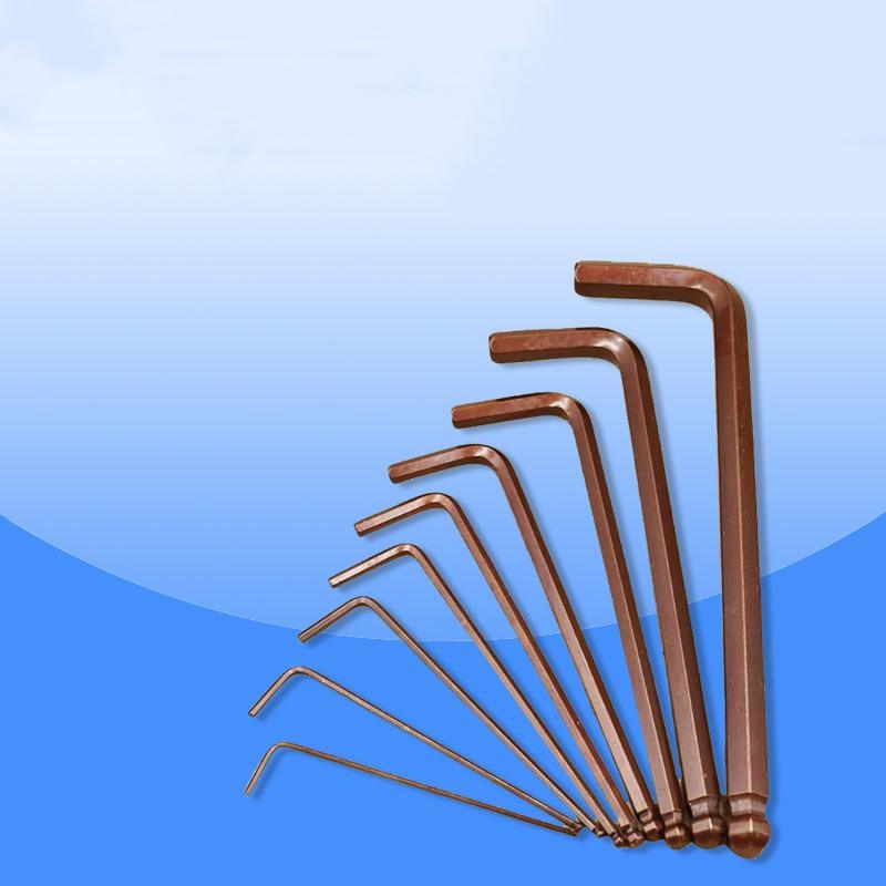 Bronze-colored hex wrench