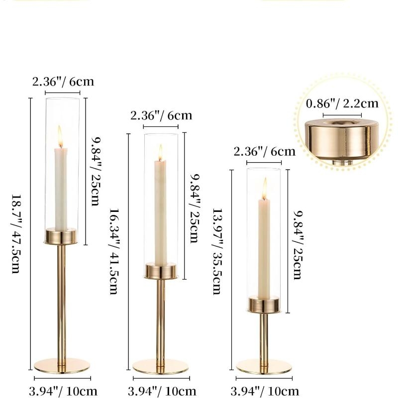 Metal andlestick three-piece set wholesale