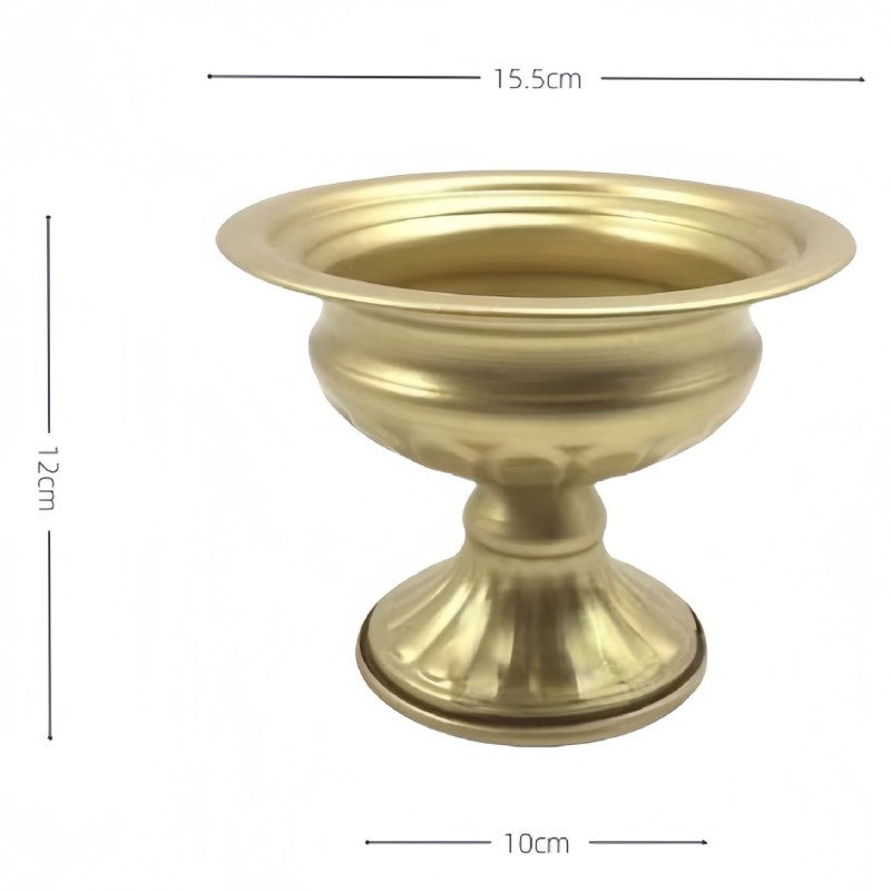 Gold iron flower vase