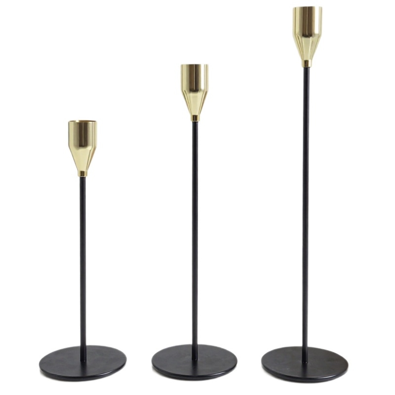 Wholesale electroplated metal candlesticks