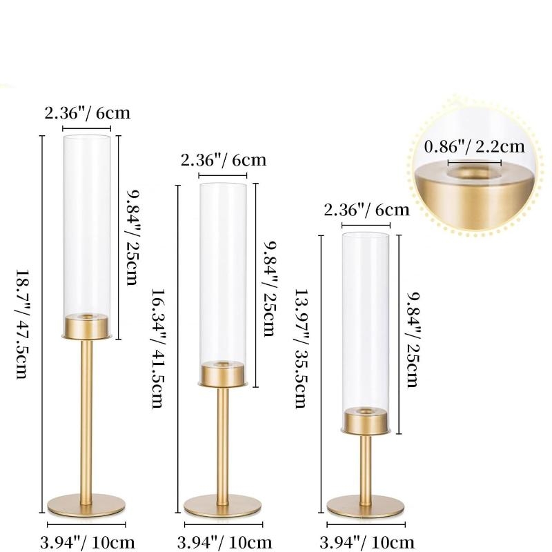 Metal andlestick three-piece set wholesale