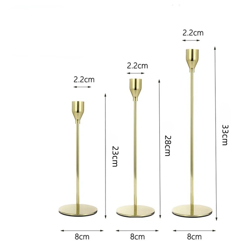 Wholesale electroplated metal candlesticks