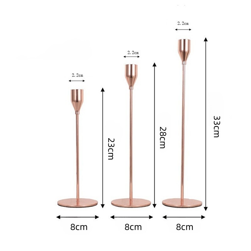 Wholesale electroplated metal candlesticks