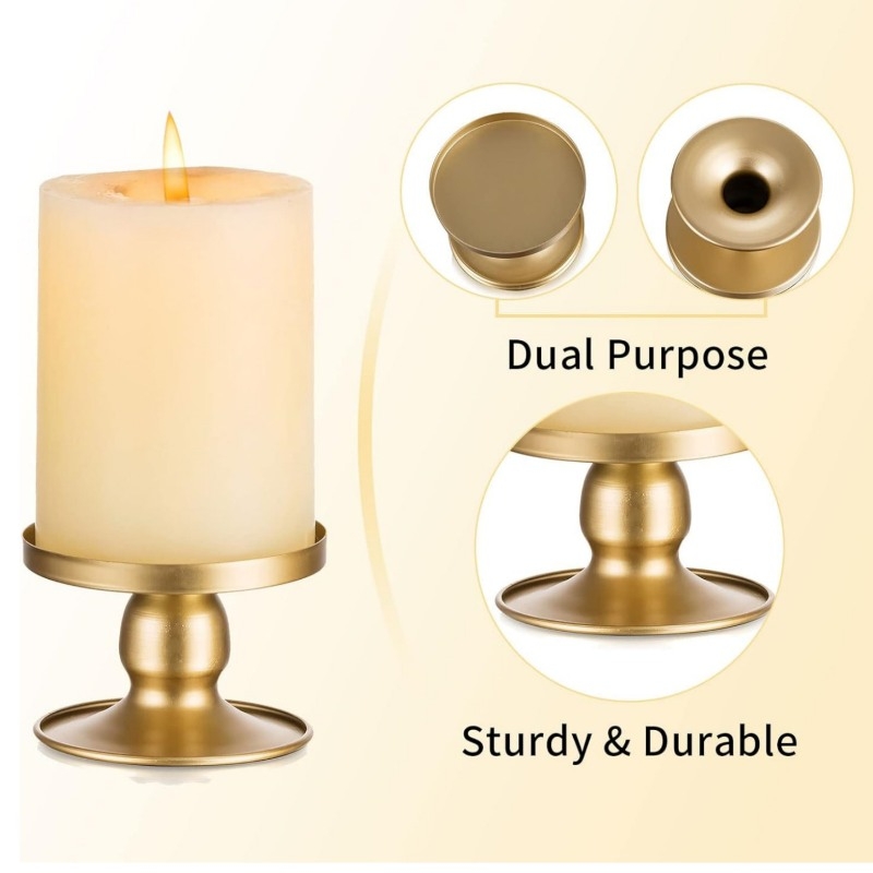 Golden candle holder