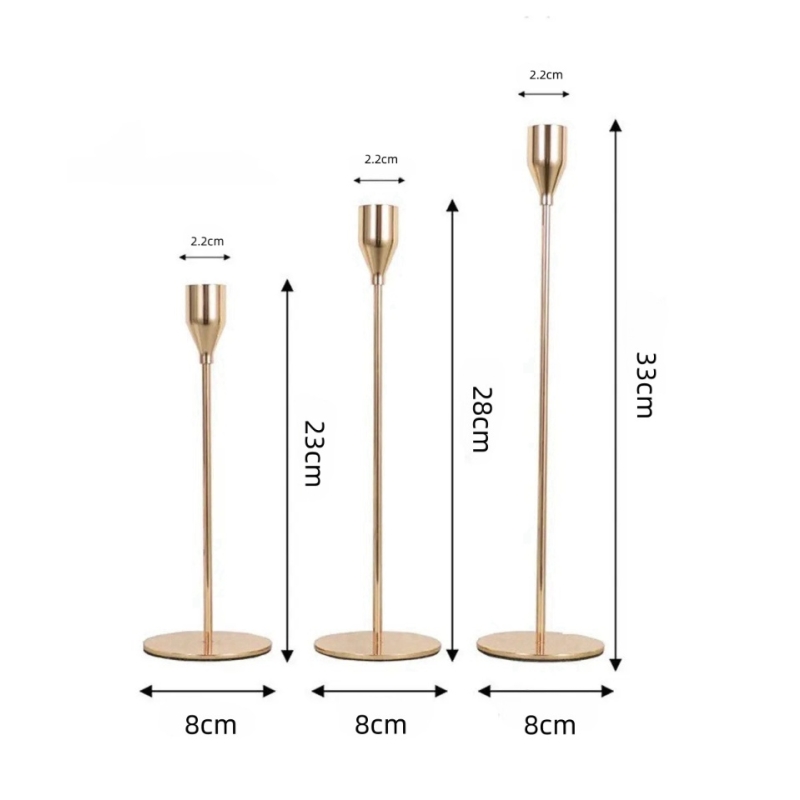 Wholesale electroplated metal candlesticks