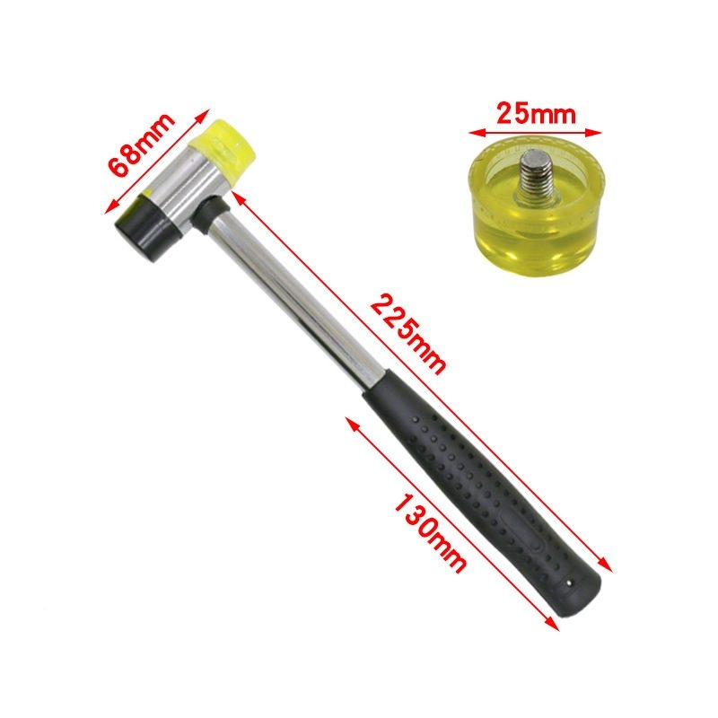 Double-headed rubber hammer