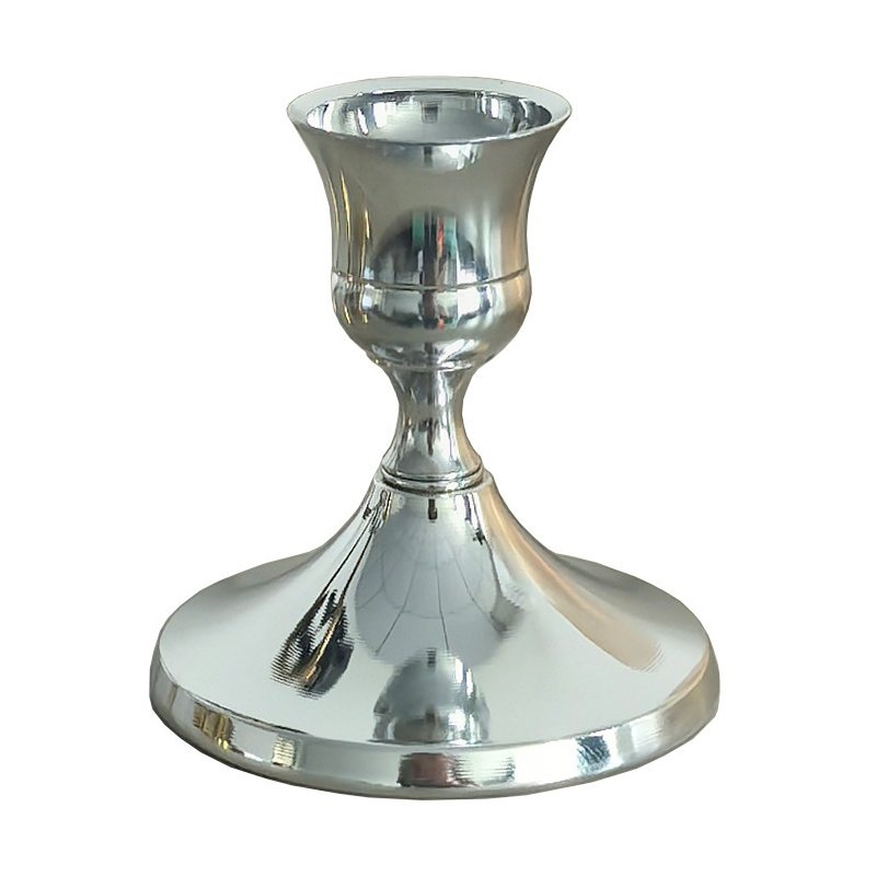 Copper, black and silver candlesticks