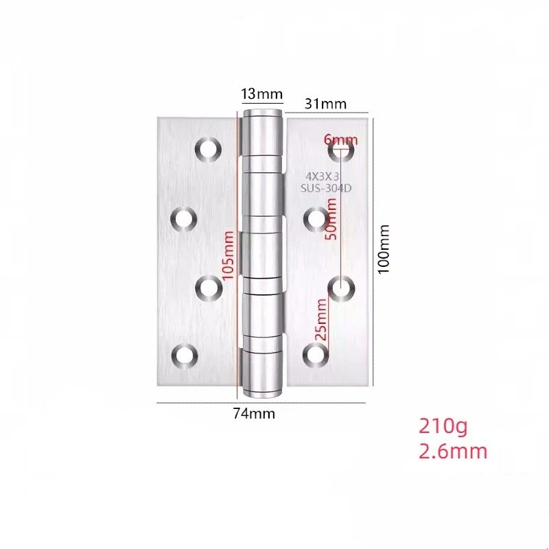 4-inch and 5-inch stainless steel hinges