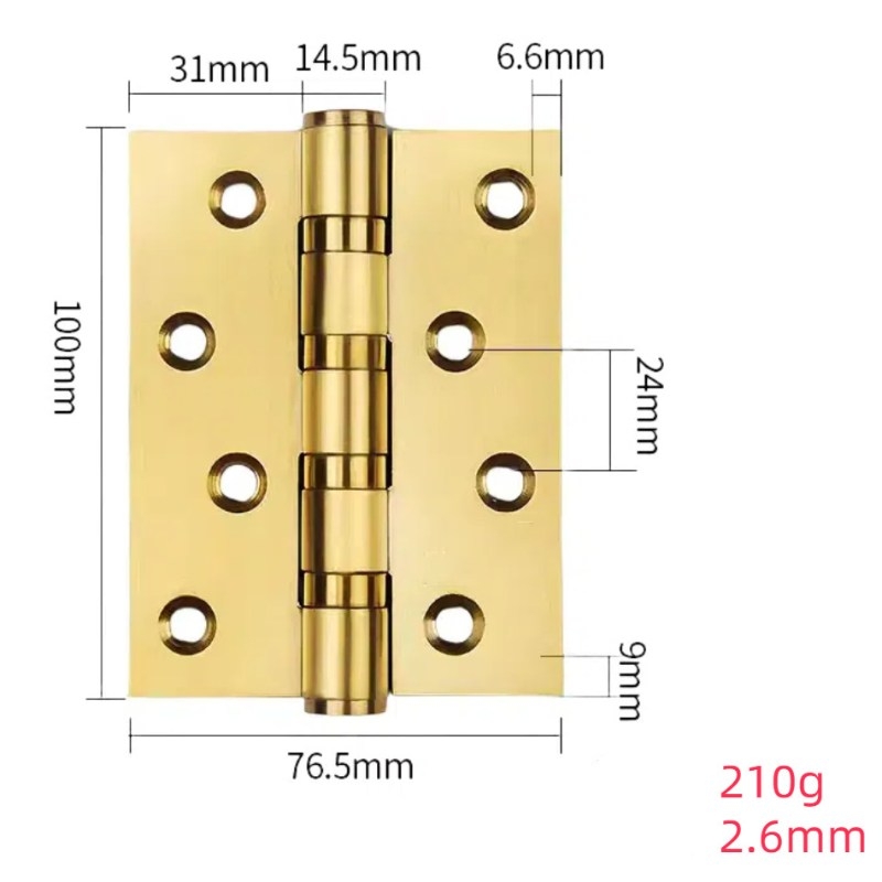 4-inch and 5-inch stainless steel hinges