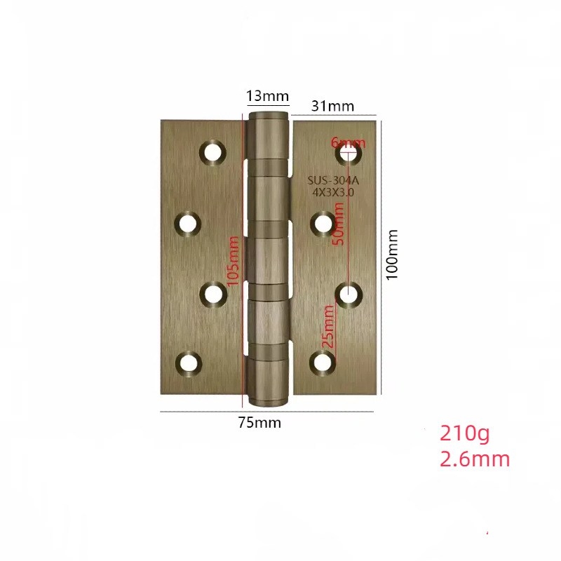 4-inch and 5-inch stainless steel hinges
