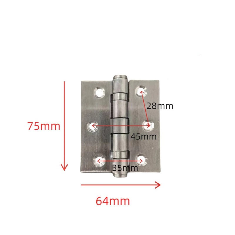 3-inch, 3.5-inch, 4-inch, and 5-inch stainless steel silent hinges