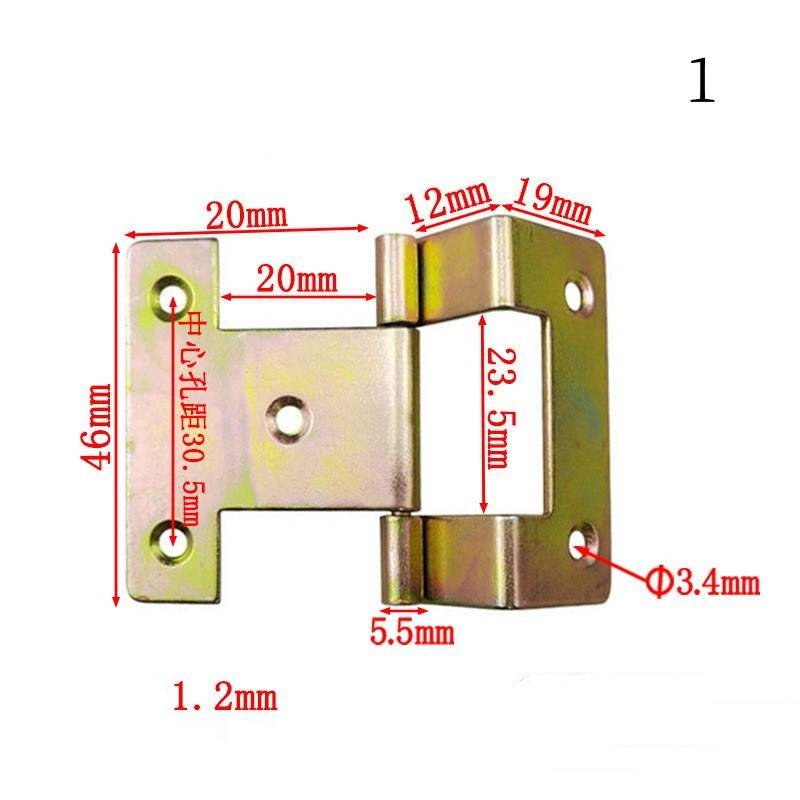 Iron three-fold hinge