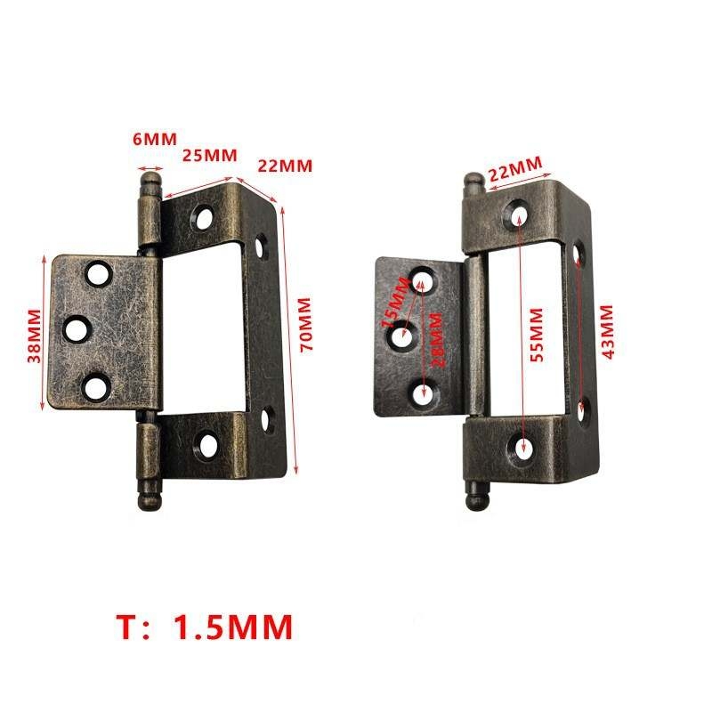 Iron three-fold hinge manufacturing