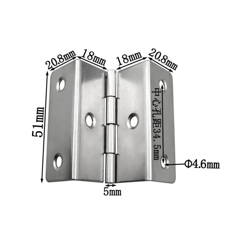 Four-fold hinge with six holes