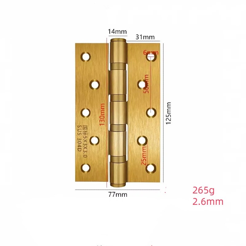 5-inch stainless steel mute hinges