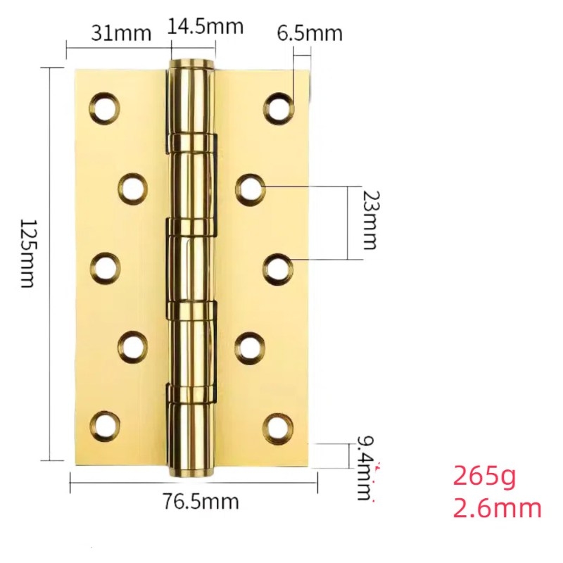 5-inch stainless steel mute hinges