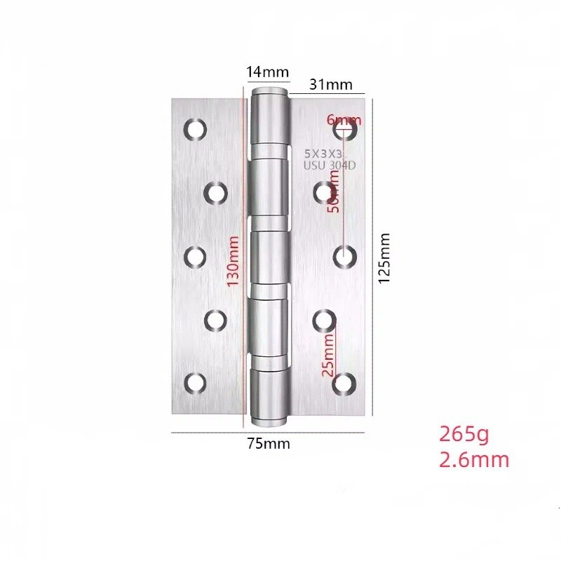5-inch stainless steel mute hinges