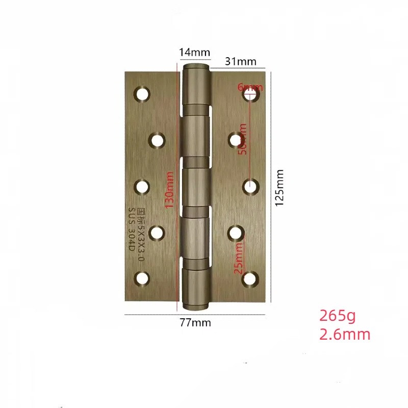 5-inch stainless steel mute hinges