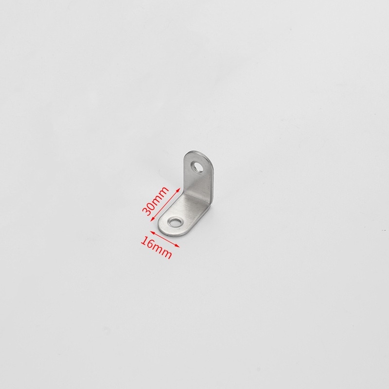 Stainless steel L-shaped right angle corner brace