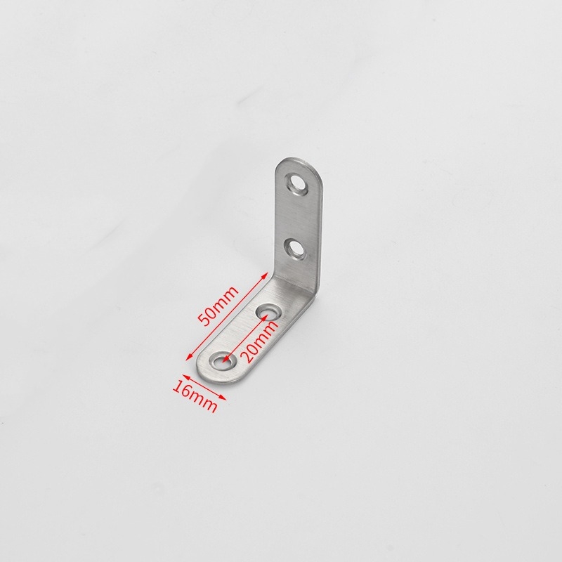Stainless steel L-shaped right angle corner brace