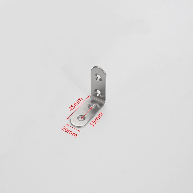 Stainless steel L-shaped right angle corner bracket
