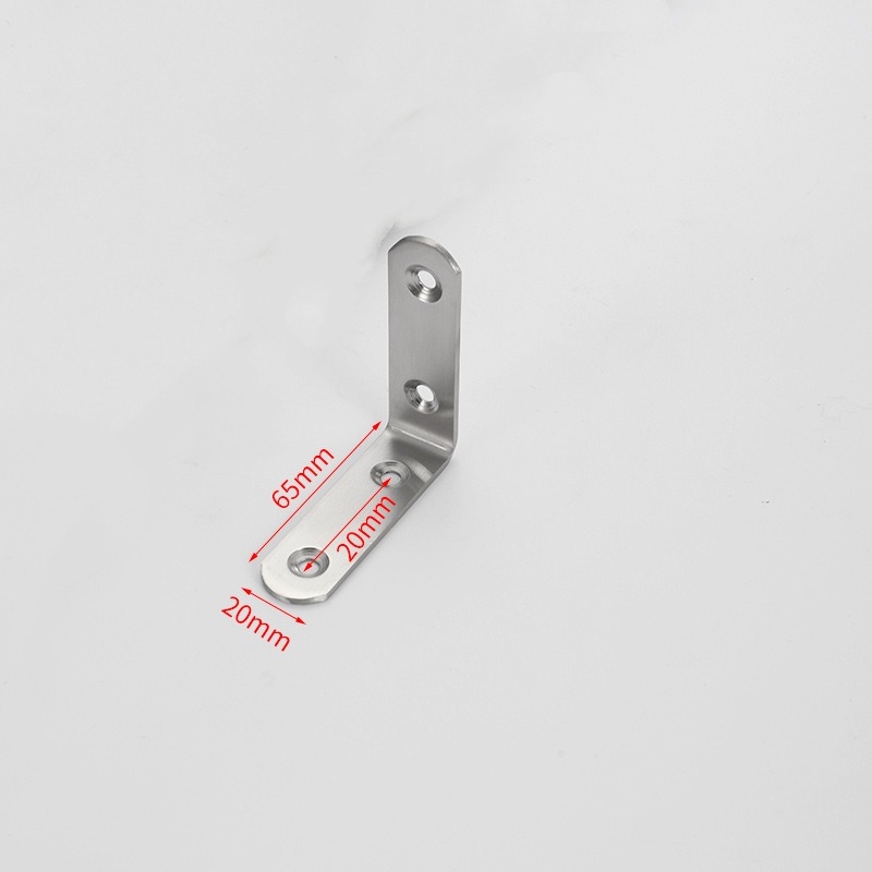 Stainless steel L-shaped right angle corner bracket