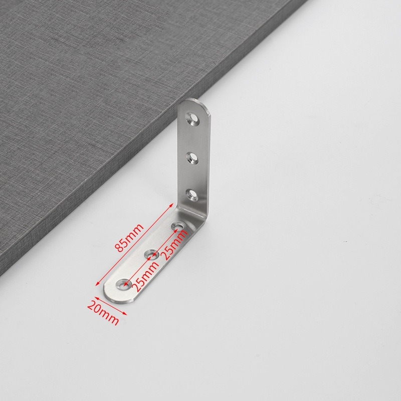 Stainless steel L-shaped right angle corner bracket