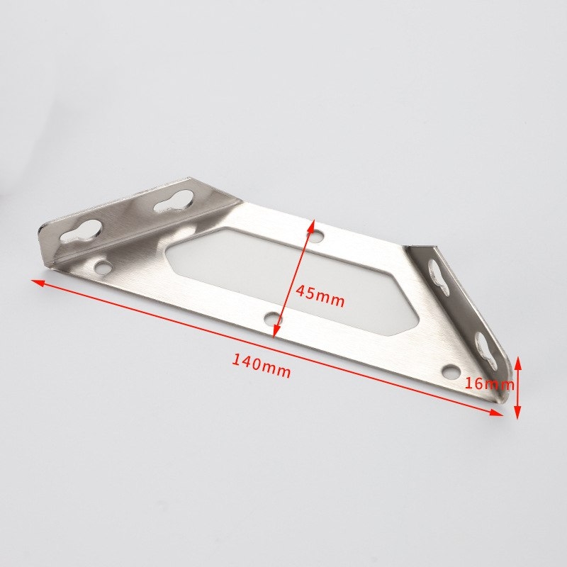Stainless steel multi-functional three-sided fixing angle bracket
