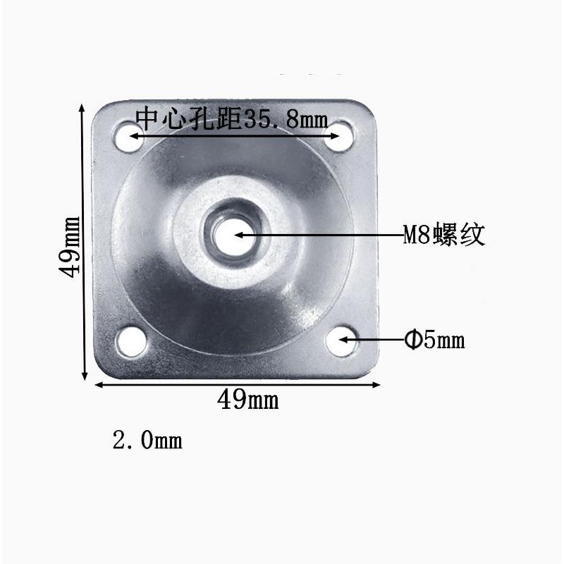 Iron Plate Gaskets for Securely Connecting Angled Furniture Legs