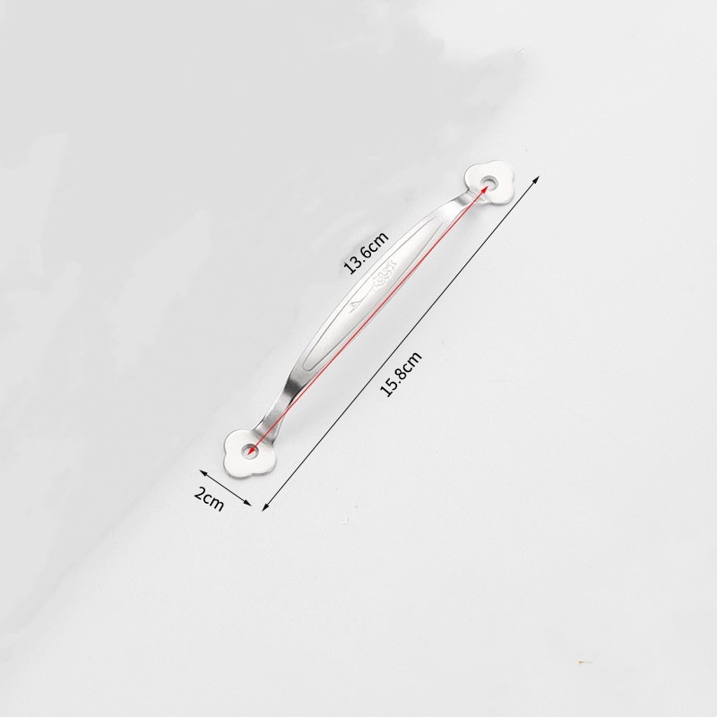 Stainless steel bow-shaped handle with plum blossom pattern