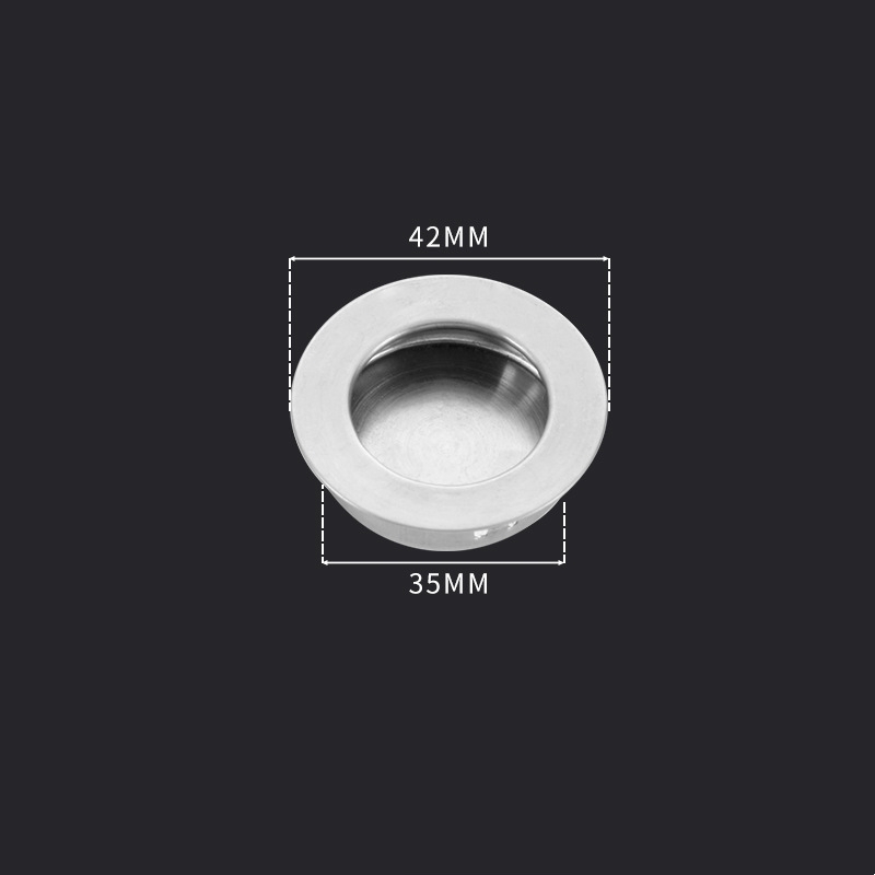 Stainless steel recessed door handle