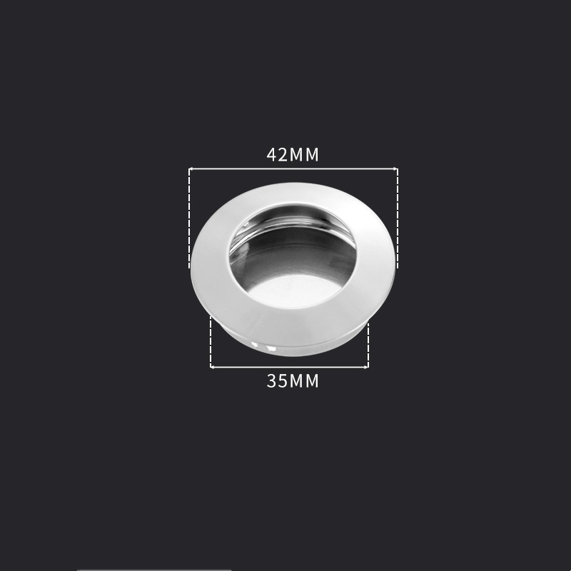 Stainless steel recessed door handle