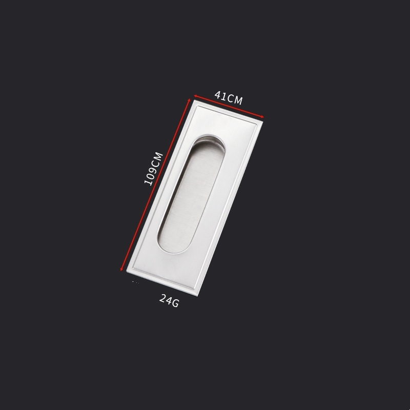 Stainless steel recessed door handle