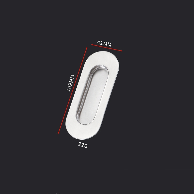 Stainless steel recessed door handle