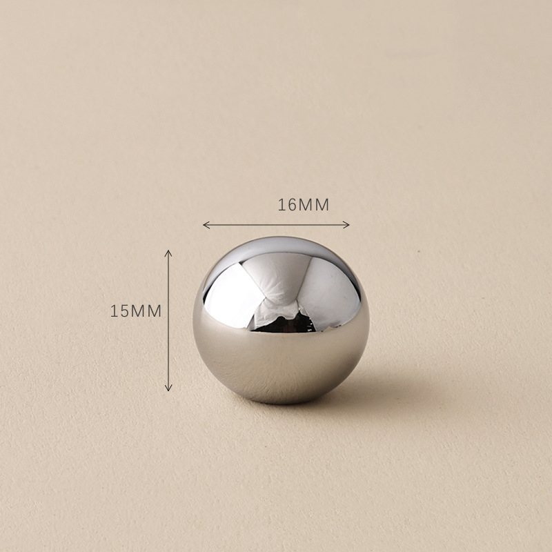 Brass Chrome Spherical Brass Doorknob