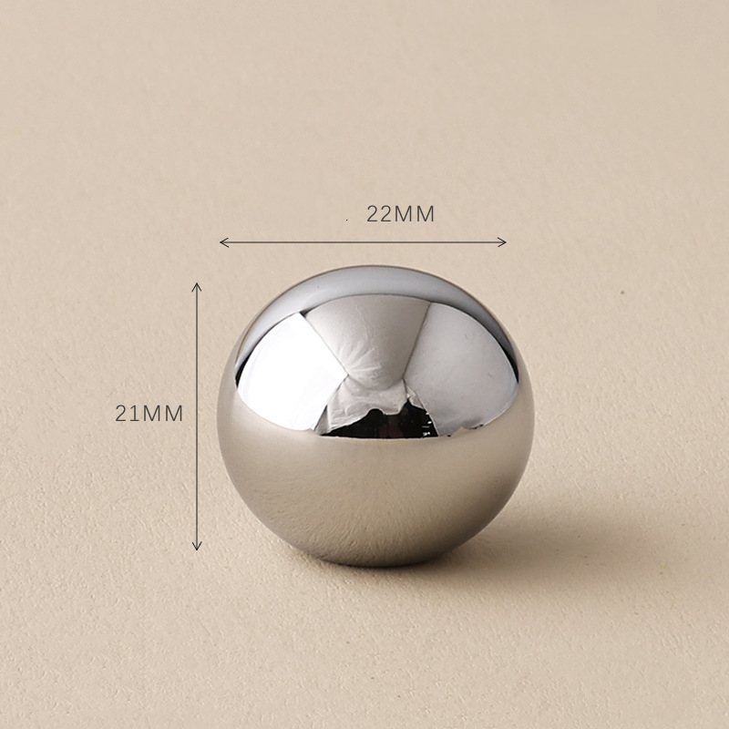 Brass Chrome Spherical Brass Doorknob