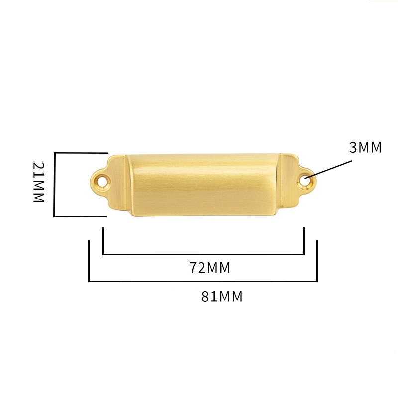 Brass shell-shaped handle