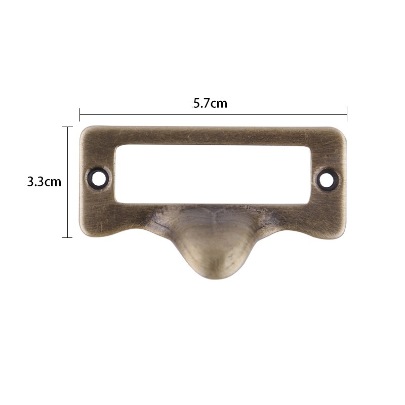 Label frame type brass handle