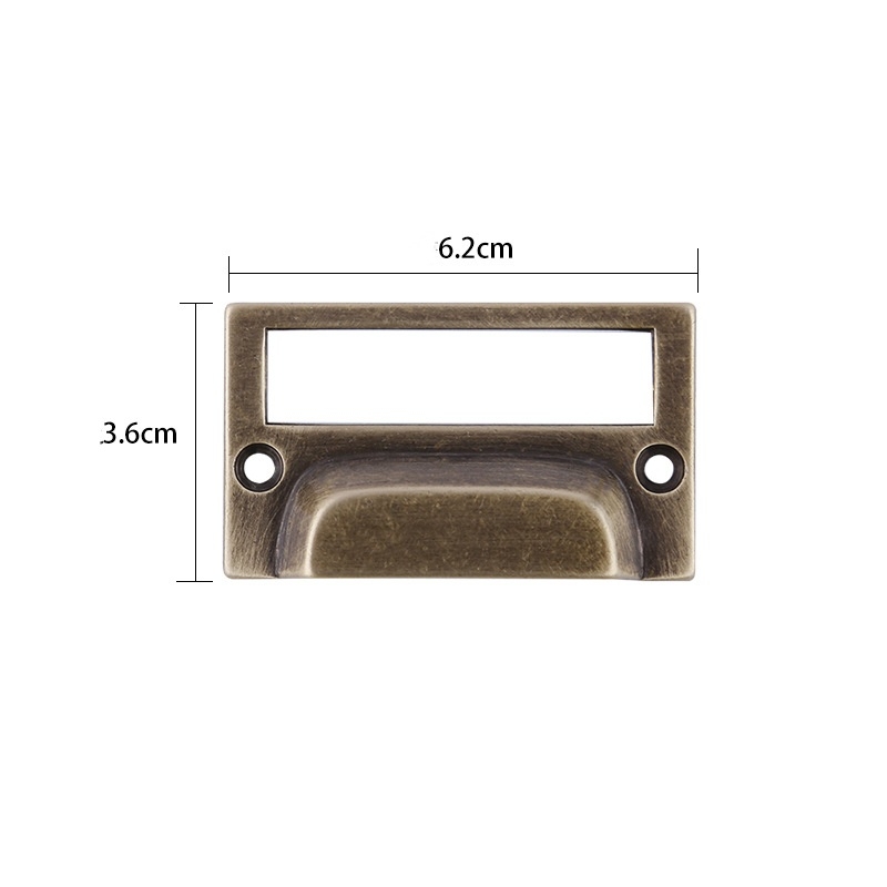 Label frame type brass handle