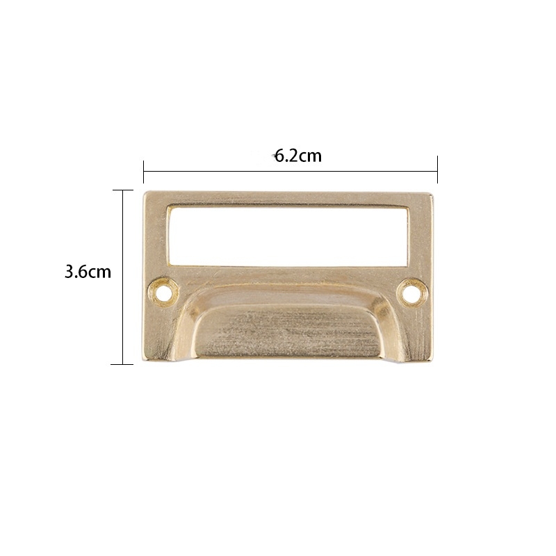 Label frame type brass handle