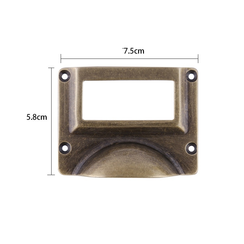 Label frame type brass handle