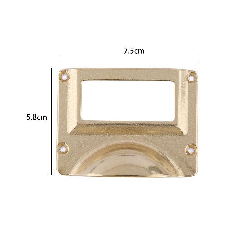 Label frame type brass handle