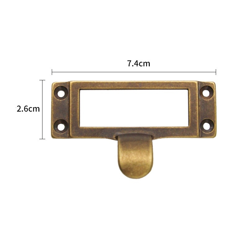 Label frame type brass handle