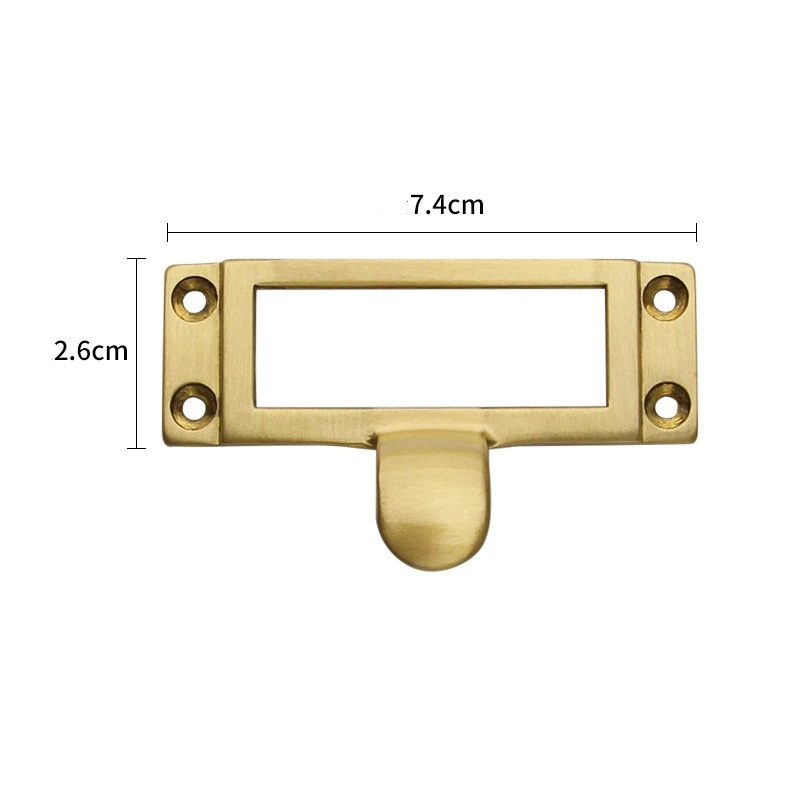 Label frame type brass handle