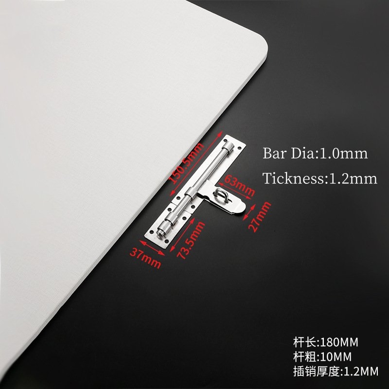 8-inch, 10-inch, 12-inch, 14-inch, and 16-inch door latches