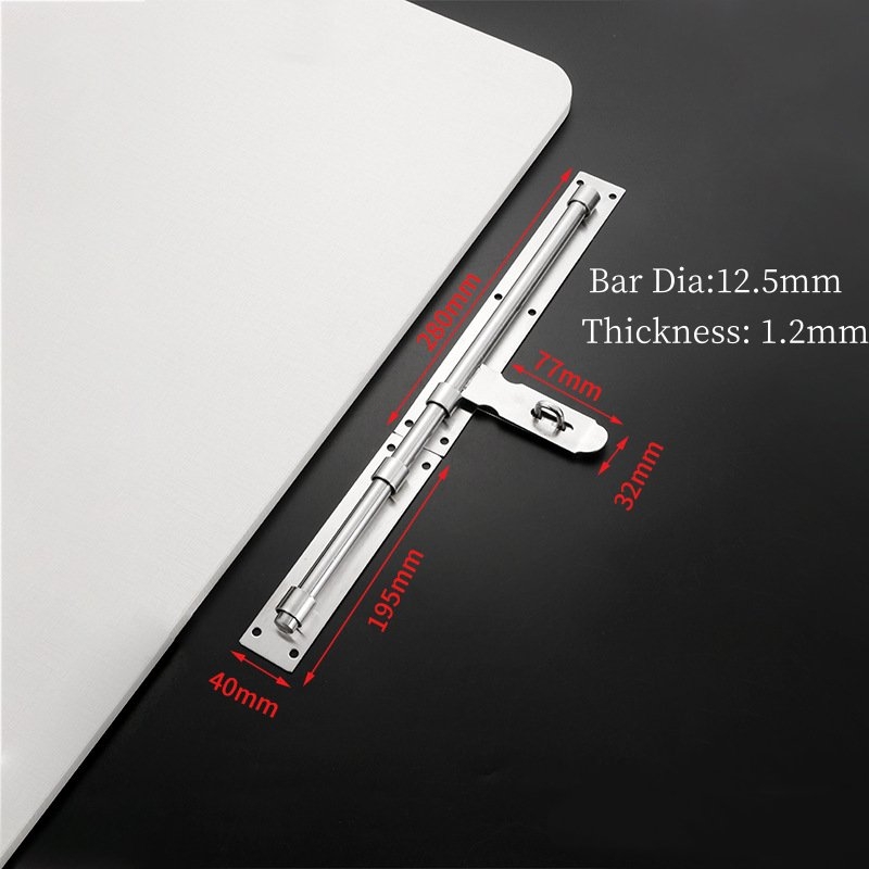 10-inch, 12-inch, 14-inch, 16-inch and 20-inch door latches