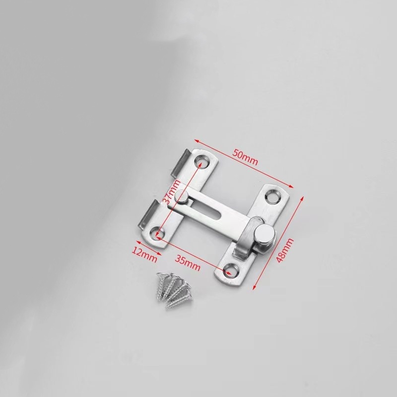 2-inch, 3-inch, and 4-inch black and silver door latches